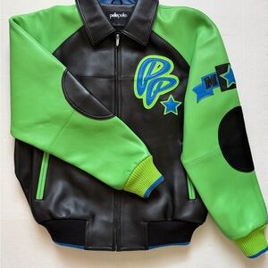 Pelle Pelle Black Leather Jacket with Silver Accents